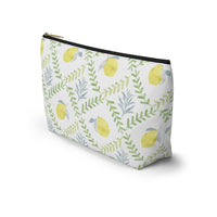 Lemon Tile Accessory Pouch w T-bottom in Green